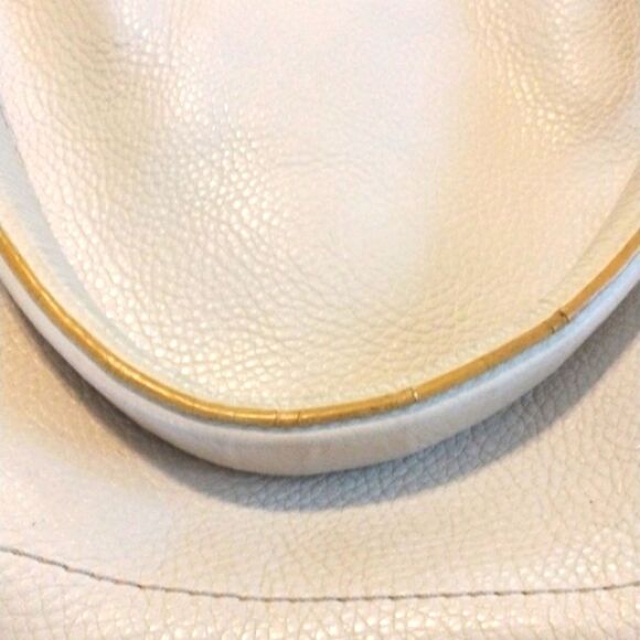 Cole Haan Leather Ivory White Drawstring Hobo Bag - Picture 2 of 16